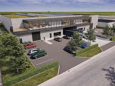 Bedrijfsgebouw R4 Gent – vooraanzicht